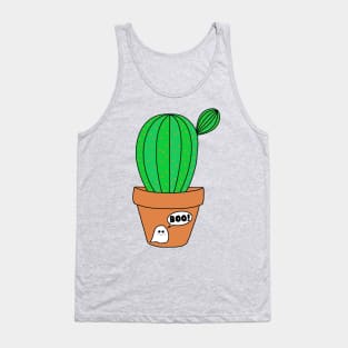 Cute Cactus Design #130: Cute Cactus In Halloween Ghost Terra-Cotta Pot Tank Top